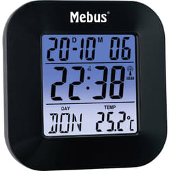 Mebus 51510 radiopiloté(e) Réveil noir