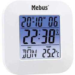 Mebus 51511 radiopiloté(e) Réveil blanc