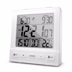 Mebus 56813 réveille-matin Réveil numérique Blanc
