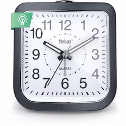 Réveil analogique : avec aiguilles de heures, minutes et secondes, ainsi qu'une aiguille pour régler l'heure de l'alarme. Mou ...
