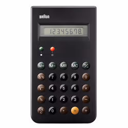 Braun BNE001BK, Poche, Calculatrice basique, 8 chiffres, 1 lignes, Batterie, Noir