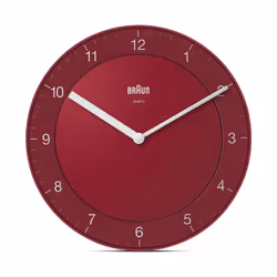 Braun BC06R-DCF Horloge murale à quartz Cercle Rouge