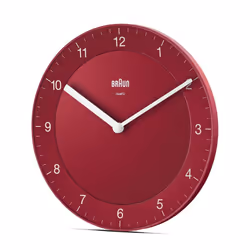 Braun BC06R-DCF Horloge murale à quartz Cercle Rouge