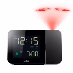 Braun 67160, Réveil numérique, Rectangle, Noir, 24h, Temps, Secteur