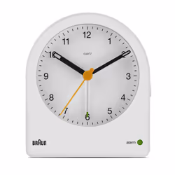 Braun BC22 Réveil à quartz Blanc, Jaune