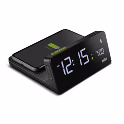 Braun BC21, Réveil numérique, Rectangle, Noir, 12/24h, Sonnette, LCD