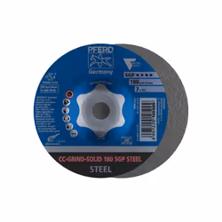 PFERD CC-GRIND-SOLID 180 SGP STEEL, Disque abrasif, Métal, 8500 tr/min, Bleu, 18 cm, 10 pièce(s)