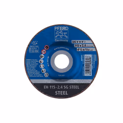 PFERD EH 115-2,4 SG STEEL, Acier, PFERD, 2,22 cm, 11,5 cm, 13300 tr/min, 25 pièce(s)