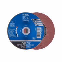 PFERD PFF 180 A 40 SG STEELOX, Métal, 8500 tr/min, 18 cm, 10 pièce(s)