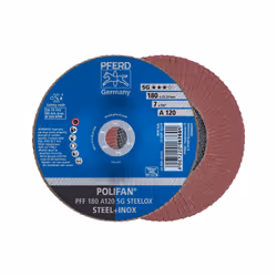 PFERD PFF 180 A 120 SG STEELOX, Métal, 8500 tr/min, 18 cm, 10 pièce(s)