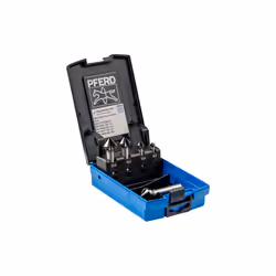 PFERD SET KES HSS DIN 335 C90° 5 HC-FEP, Acier, Fonte, Métal non Ferreux, Acier inoxydable, Aluminium, Acier rapide