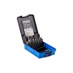 PFERD SET KES HSS DIN 335 C90° 6 HC-FEP, Acier, Fonte, Métal non Ferreux, Acier inoxydable, Aluminium, Acier rapide