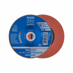 PFERD PFC 180 A-COOL 40 SG INOX+ALU, Métal, 8500 tr/min, 18 cm, 10 pièce(s)