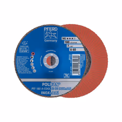 PFERD PFF 180 A-COOL 60 SG INOX+ALU, Métal, 8500 tr/min, 18 cm, 10 pièce(s)