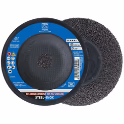 Disque abrasif CC-GRIND-ROBUST SG STEELOX pour acier et acier inoxydable - Progression rapide du travail grâce à un abrasif t ...