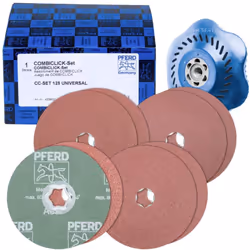 Informations techniques Dimension produit, Ø : 125 mm Taille du filetage : M14 SET de disques en fibre de verre COMBICLICK Ø1 ...