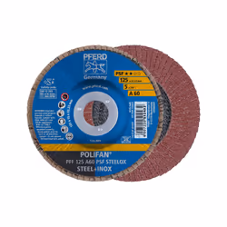 PFERD PFF 125 A 60 PSF STEELOX, Métal, 12200 tr/min, 12,5 cm, 10 pièce(s)