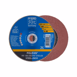 PFERD PFF 180 A 40 PSF STEELOX, Métal, 8500 tr/min, 18 cm, 10 pièce(s)
