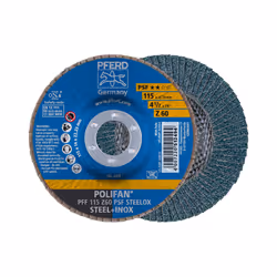 PFERD PFF 115 Z 60 PSF STEELOX, Métal, 13300 tr/min, 11,5 cm, 10 pièce(s)