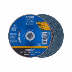 PFERD PFF 180 Z 60 PSF STEELOX, Métal, 8500 tr/min, 18 cm, 10 pièce(s)