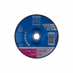 PFERD E 180-7 SG CAST+ALU, 8500 tr/min, 18 cm, 7,2 mm, 10 pièce(s)