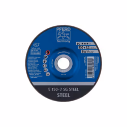 PFERD E 150-7 SG STEEL, Métal, 10200 tr/min, 15 cm, 7,2 mm, 10 pièce(s)