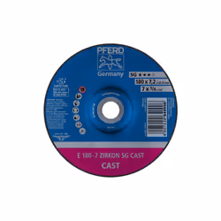 PFERD E 180-7 ZIRKON SG CAST, 8500 tr/min, 18 cm, 7,2 mm, 10 pièce(s)