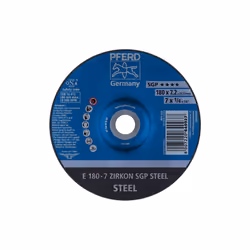 PFERD E 180-7 ZIRKON SGP STEEL, Métal, 8500 tr/min, 18 cm, 7,2 mm, 10 pièce(s)