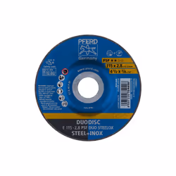 PFERD E 115-2,8 PSF DUO STEELOX, Acier, Acier inoxydable, PFERD, 2,22 cm, 11,5 cm, 13300 tr/min, 10 pièce(s)