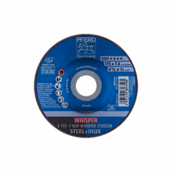 PFERD E 115-7 SGP WHISPER STEELOX, Métal, 13300 tr/min, 11,5 cm, 7,4 mm, 10 pièce(s)