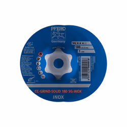 PFERD CC-GRIND-SOLID 180 SG INOX, Acier, Acier inoxydable, PFERD, 2,22 cm, 18 cm, 8500 tr/min, 10 pièce(s)