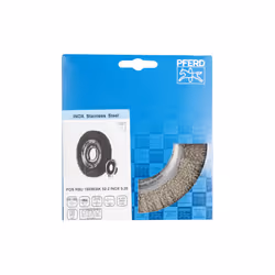 PFERD POS RBU 15038/AK32-2 INOX 0,20 Roue de fil et brosse en fil d'acier 15 cm