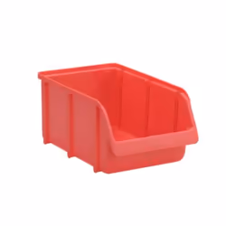 hünersdorff 674100, Panier de rangement, Rouge, Rectangulaire, Polypropylène (PP), Monochromatique, Intérieure, Extérieure