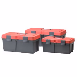 hünersdorff 663100 Boîte à outils Gris, Rouge Polypropylène (PP)