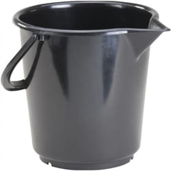 Hünersdorff - Seau 10,5 l HD-polyéthylène noir anse en plastique d. 286 mm hauteur 283 mm