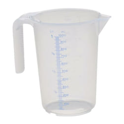 Hünersdorff - Pichet doseur 1000 ml polypropylène transparent D117xH165 mm poignée ouverte