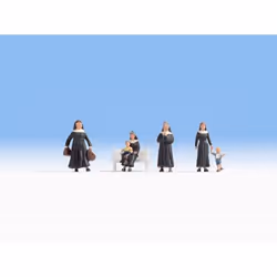 NOCH Nuns, HO (1:87), Noir, Blanc