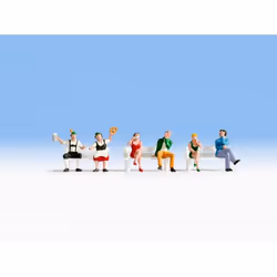 NOCH Sitting People, HO (1:87), Multicolore