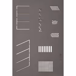 NOCH Street Marking Templates pièce pour modèle à l'échelle et accessoires