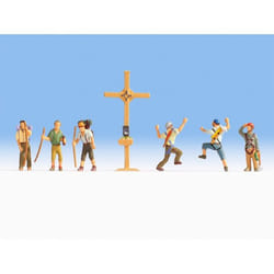 NOCH Mountain Hikers with Cross pièce pour modèle à l'échelle et accessoires Figurines