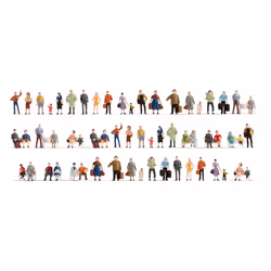 NOCH Mega Economy Figures Set, TT (1:120), Multicolore