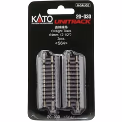 Voie droite N avec corps de ballast - KATO - 64 mm - Pour enfants à partir de 15 ans
