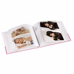 Hama Moni album photo et protège-page Rose, Blanc 200 feuilles 10 x 15