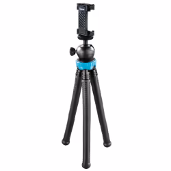 Hama FlexPro, 3 pieds, Noir, Bleu, 27 cm, 348 g