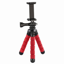 Hama Flex trépied Smartphone/action caméra 3 pieds Noir, Rouge