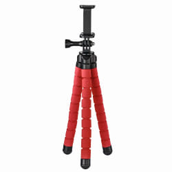 Hama Flex trépied Smartphone/action caméra 3 pieds Noir, Rouge