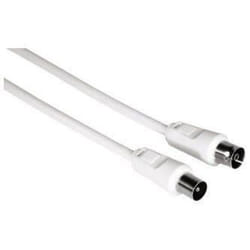 Hama 00011903 câble coaxial 10 m M FM Blanc