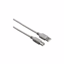 Hama USB Connection Cable A-Plug - B-Plug, grey, 1.8 m, 1,8 m, USB A, USB B, Gris