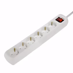 Hama 00030533, 6 sortie(s) CA, 230 V, 50 Hz, 3500 W, Blanc, 3 m