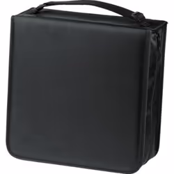 Hama CD Wallet Nylon 304, Black + CD Cleaning Cloth, 200 disques, Noir, Nylon